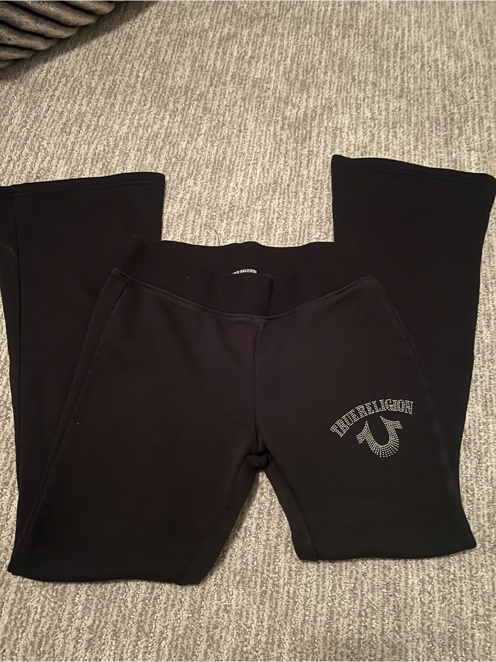 True Religion Black Rhinestone Logo Zip Hoodie & joggers - Picture 9 of 10